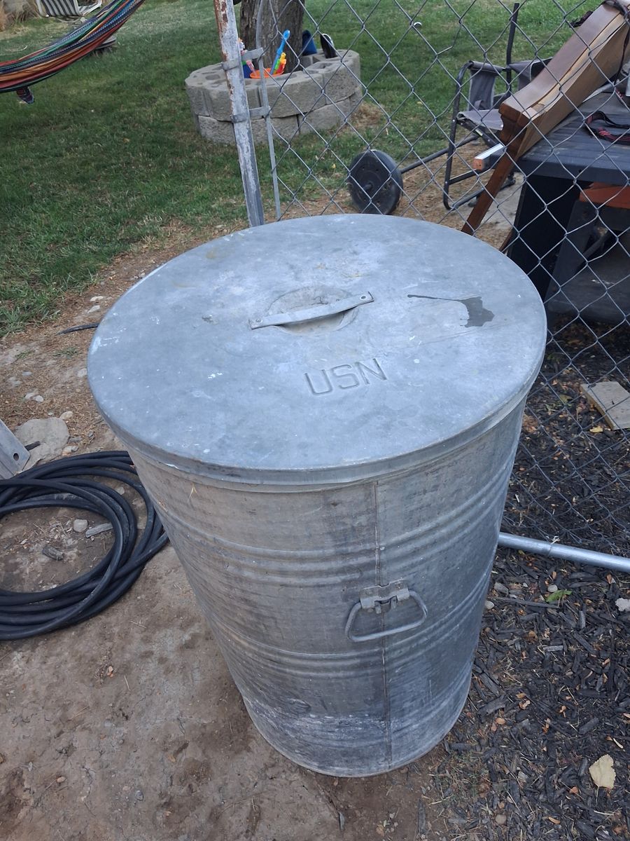 Galvanized barrel