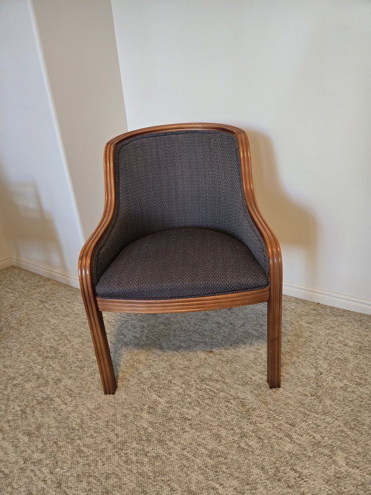 Shelby Williams Bentwood Dining Chair Upholstered Mid-Century Modern Wood Frame
