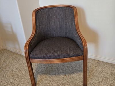 Shelby Williams Bentwood Dining Chair Upholstered Mid-Century Modern Wood Frame