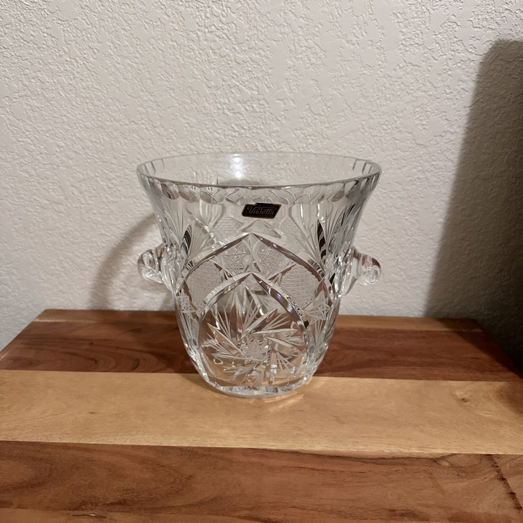 Vintage Crystal Ice Bucket Bottle Chiller