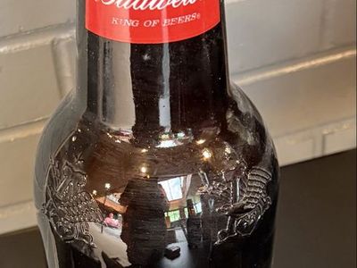 Collectible 15 in Dale Earnhardt iconic #8 Budweiser beer bottle