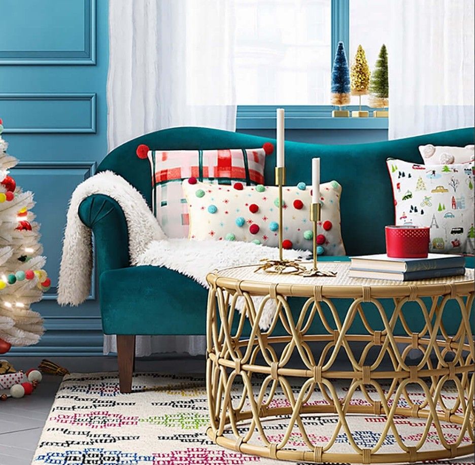 (2) Natural Raton Tables Boho Style