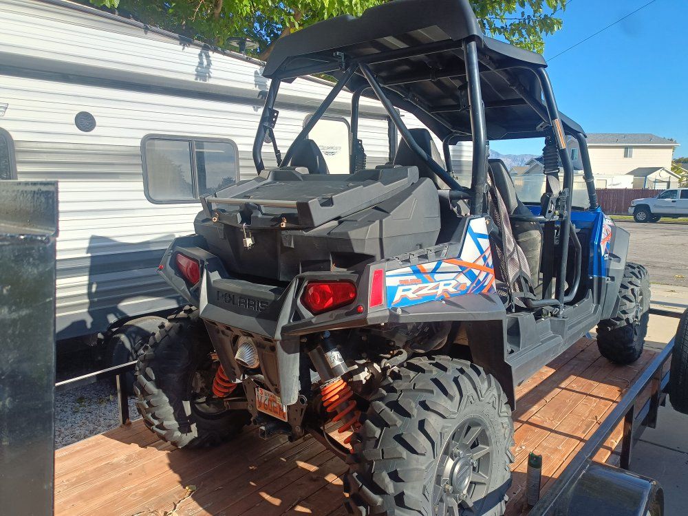 Polaris RZR 4 Side-by-Side UTV Blue and Orange Off-Road | UTVs Used ...