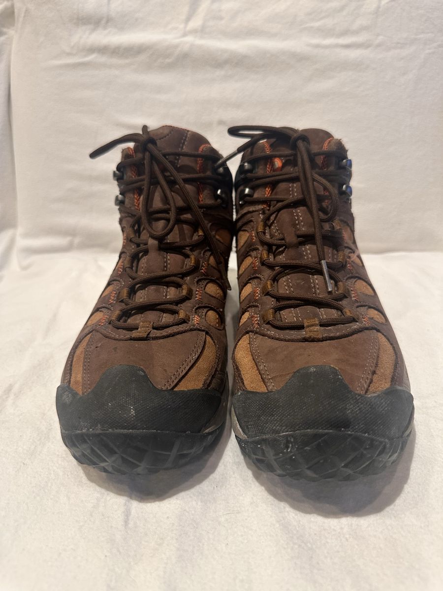 Merrell men’s size 11 coffee bean WP Leather and textile hiking boots