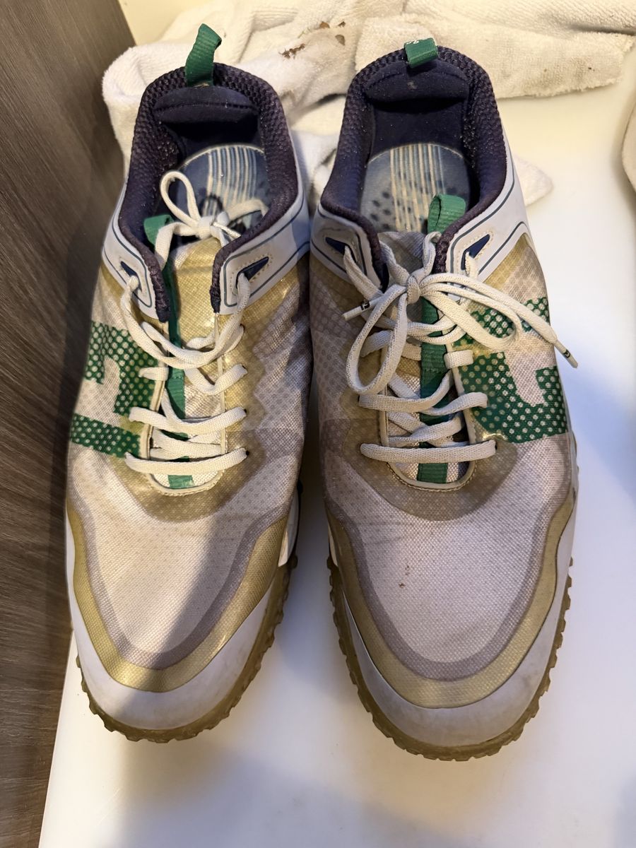 FootJoy FreeStyle Men's Spiked Golf Shoes – Grey/Yellow/Green (Style #57331) – Size 12M