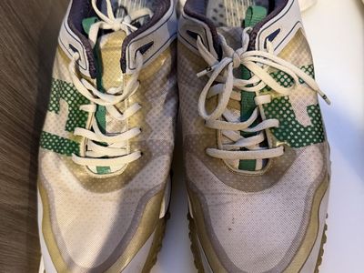 FootJoy FreeStyle Men's Spiked Golf Shoes – Grey/Yellow/Green (Style #57331) – Size 12M