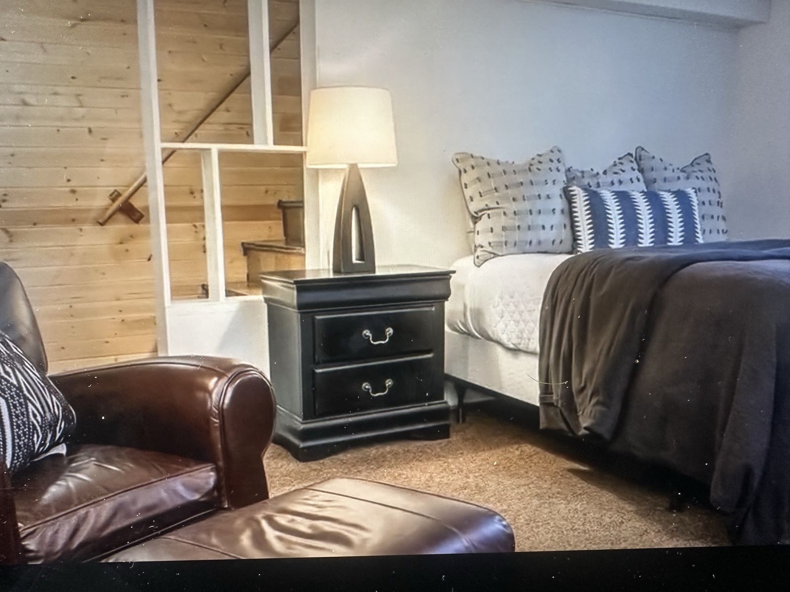 Black Pottery Barn Style Nightstand
