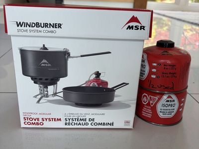Backpacking or camping- MSR WindBurner Stove System Combo