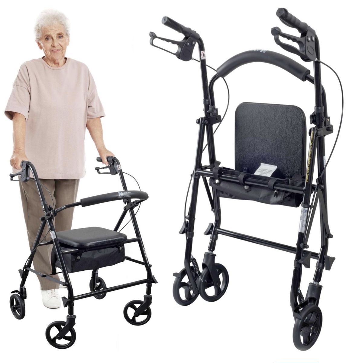 Rollator Walker With Seat And Storage