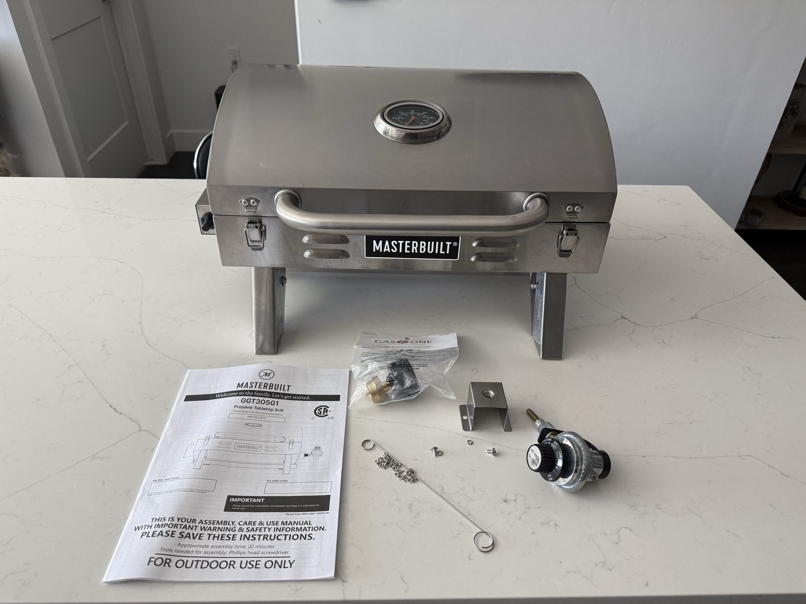 NEW Masterbuilt Propane Grill + Heavy Duty Folding Grill Cart