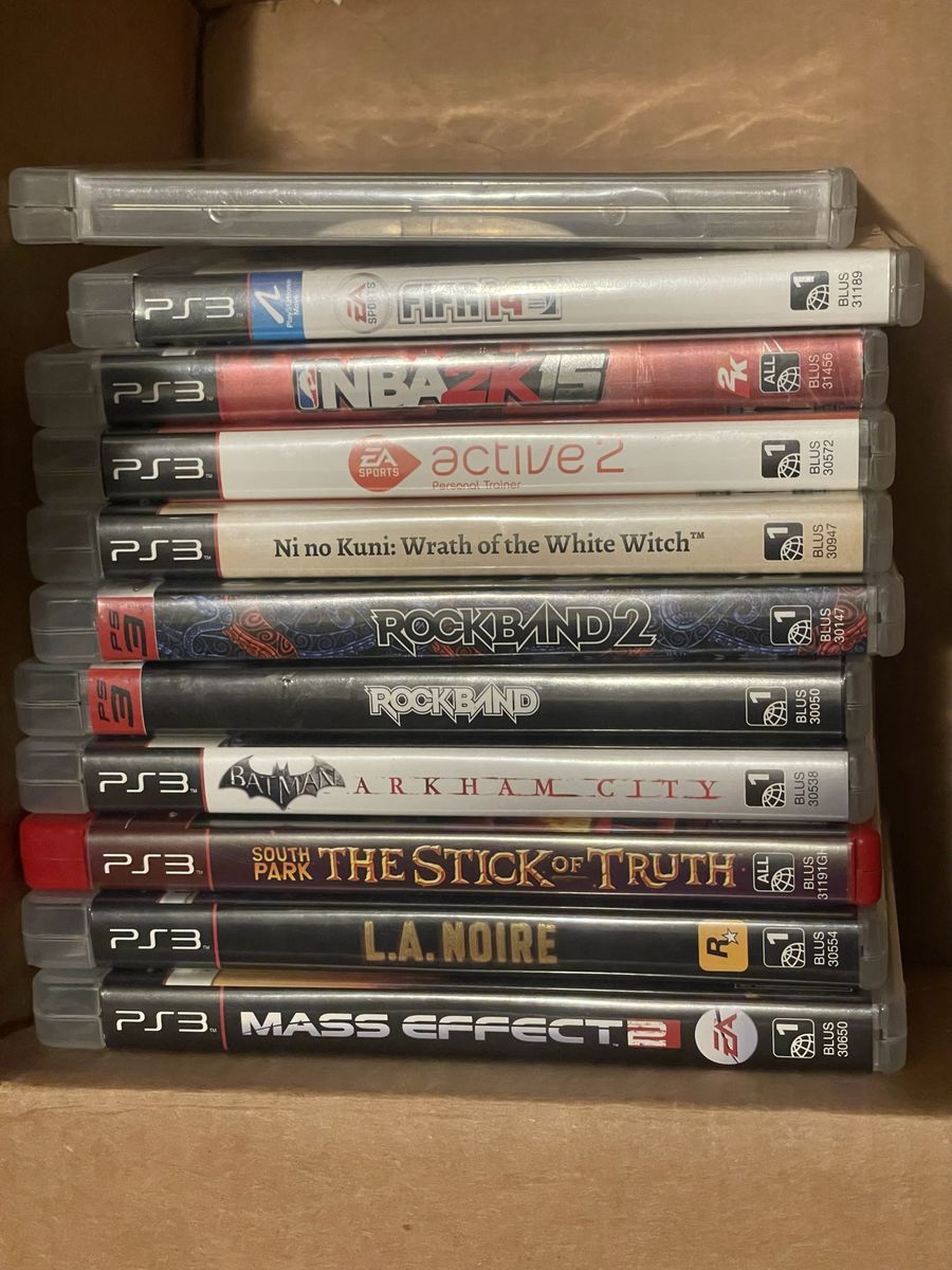 Lot of 10 PS3 Games: NBA 2K15, Mass Effect 2, L.A. Noire, Batman Arkham City & More