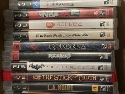 Lot of 10 PS3 Games: NBA 2K15, Mass Effect 2, L.A. Noire, Batman Arkham City & More