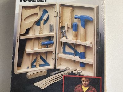 Popular Mechanics 20-Piece Real Working Tool Set for Kids - Master Workshop w/ Cabinet Chest