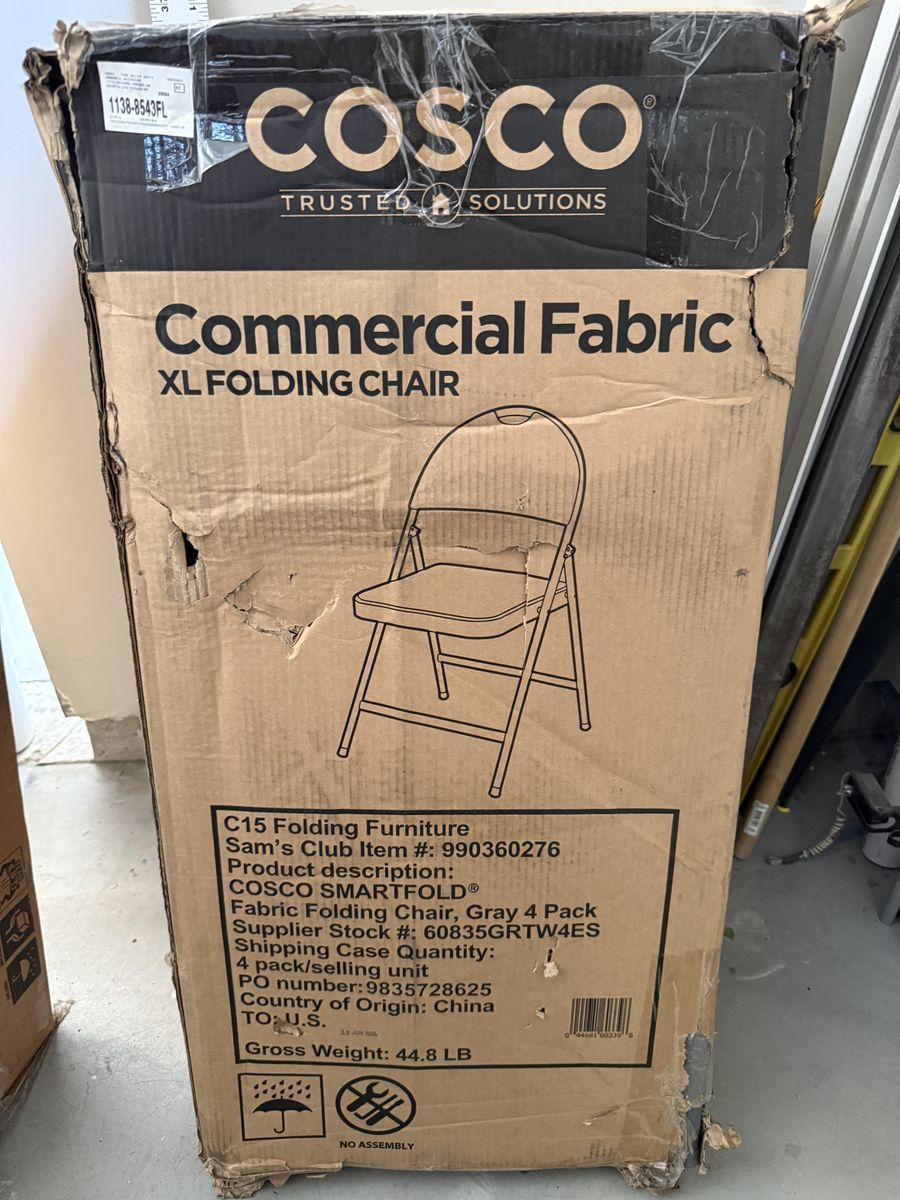 COSCO Commercial Fabric XL Folding Chairs 4-pack