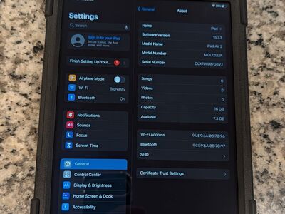 iPad Air 2 w/ rugged multifunction case