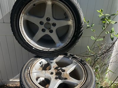 Set Of 4 Mustang wheels and tires 17x8