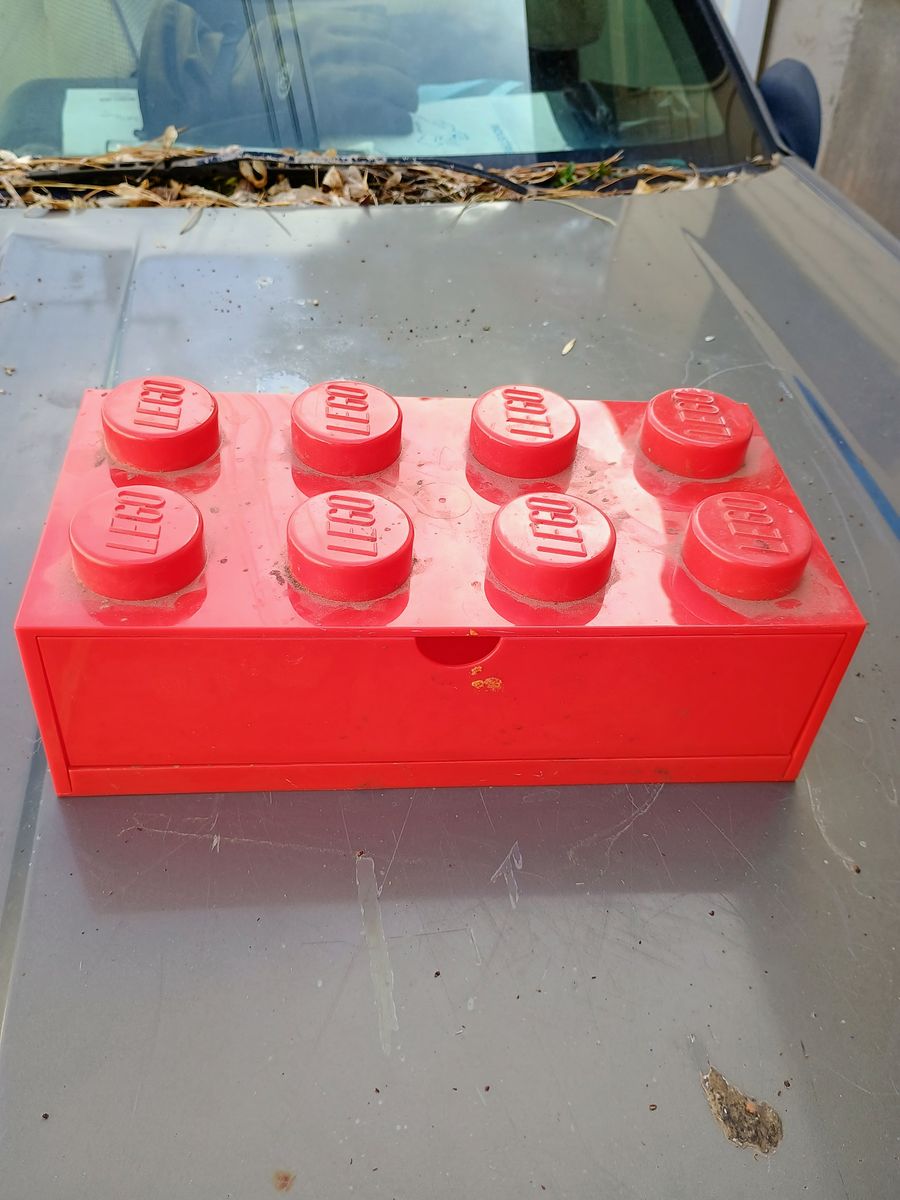 Red LEGO Brick Storage Drawer with 8 Studs - Large Play & Display Organizer