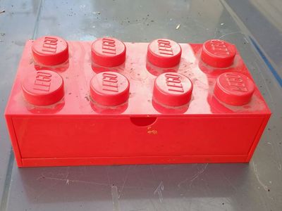 Red LEGO Brick Storage Drawer with 8 Studs - Large Play & Display Organizer