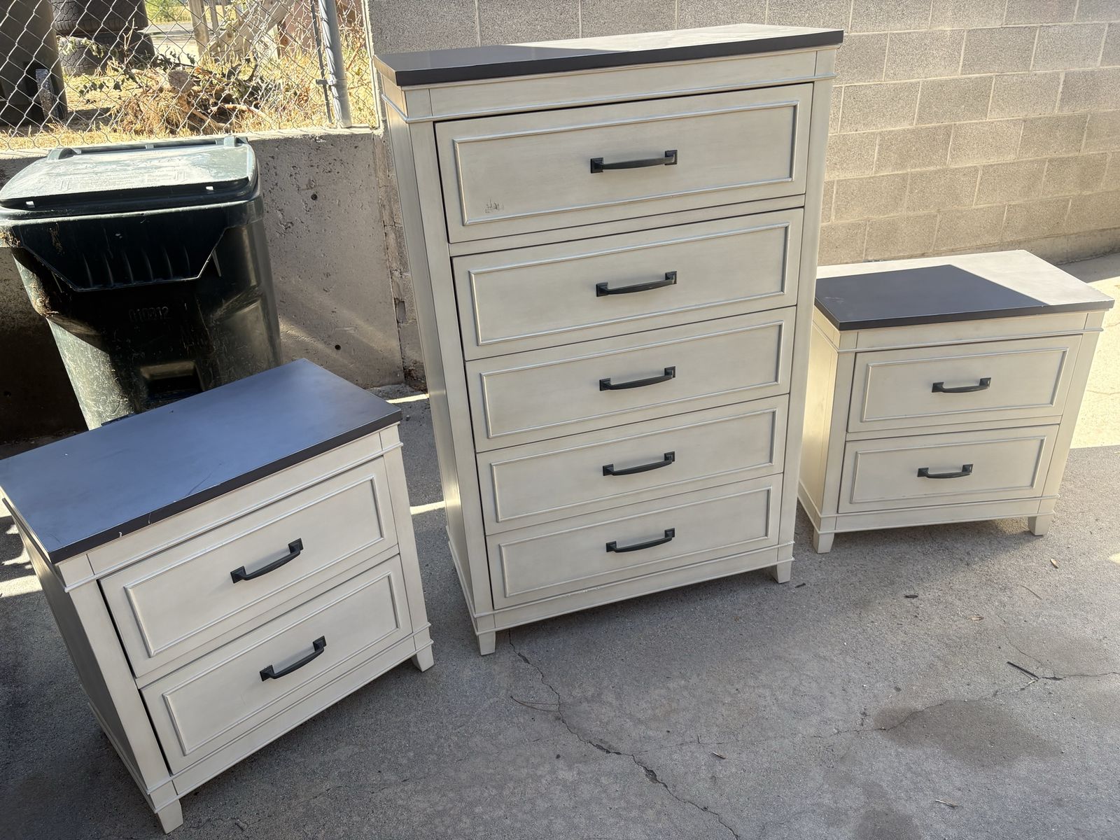 Del mar dresser and night stands