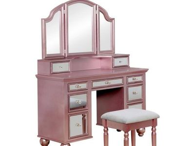 2 piece serena rose gold vanity set