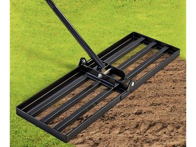 30x10 Lawn Leveling Rake w/ Long Handle Heavy Duty