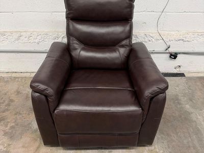 COSTCO LEATHER POWER SWIVEL GLIDER RECLINER!!**DOES NOT RECLINE**