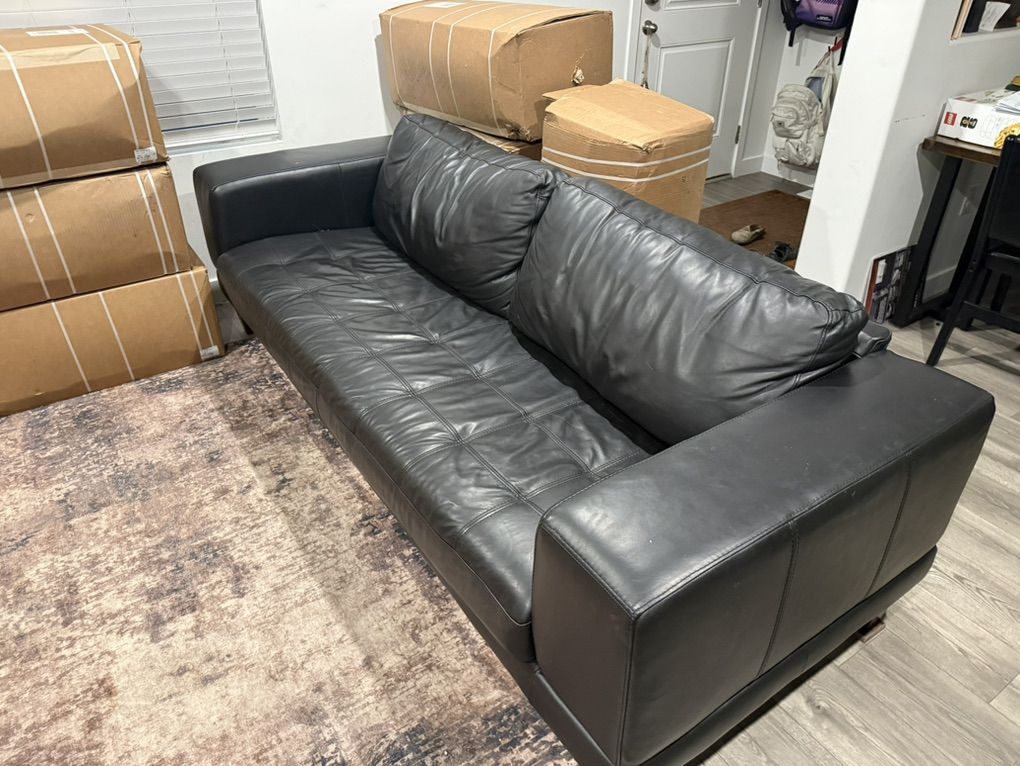 Black Leather Couch