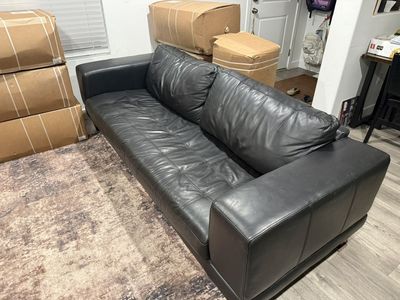 Black Leather Couch