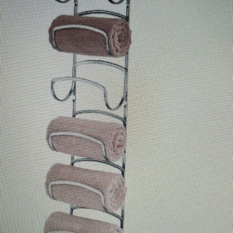 Wall-Mounted Towel Rack / Wine Rack – 31" – Metal Storage Organizer