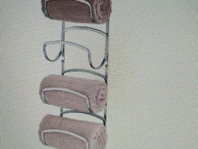 Wall-Mounted Towel Rack / Wine Rack – 31" – Metal Storage Organizer