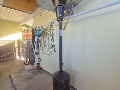 Outdoor Patio Heater - Propane, Freestanding, Brown/Silver - Extend Your Outdoor Living Season!