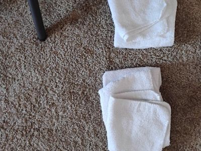 White Washcloths (Quantity 5) - Soft & Absorbent Hand Towels