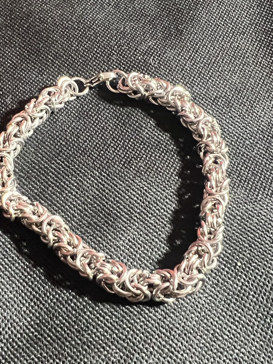 Stainless steel Byzantine Chainmail Bracelet with Lobster Clasp