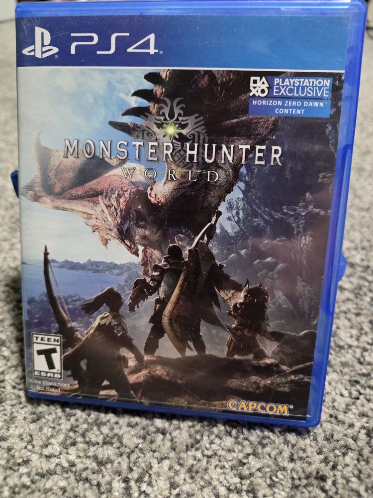 Monster Hunter: World PS4 Game - PlayStation Exclusive Horizon Zero Dawn Content, Teen Rated