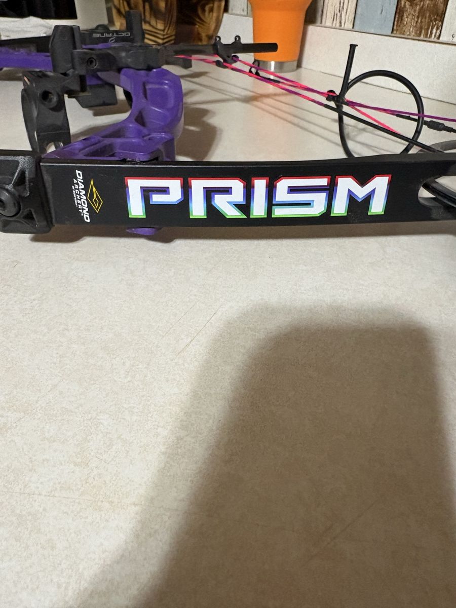 Diamond Archery Prism Compound Bow, Purple, Adjustable Draw Weight, Right Handed