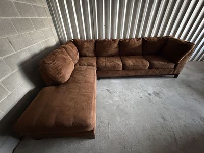 Brown sectional couch - Free delivery!