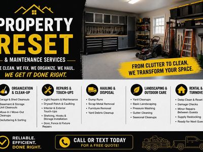 Messy garage or property? We clean, fix, organize