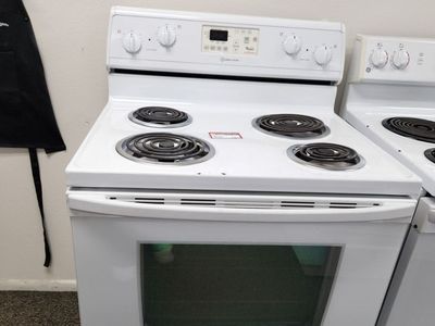 Whirlpool Electric Range Stove Oven with Coil Burners & Storage Drawer - White