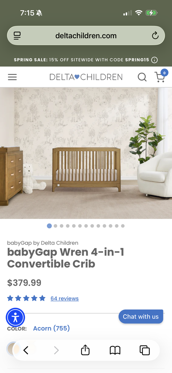 Brand New Crib and Dresser set! Baby gap x Delta Children