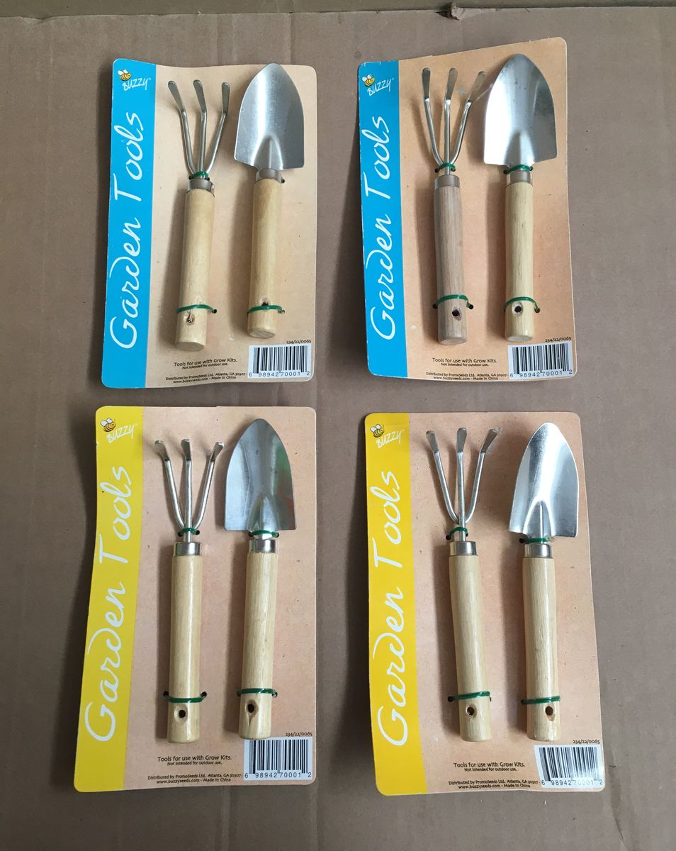 New!  'BusySeeds' Small 7” Indoor Garden Tools – Rake and Shovel