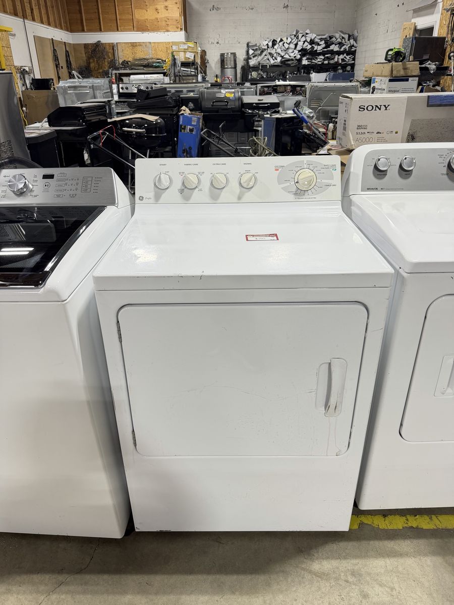 GE Profile White Electric Clothes Dryer - Front Load