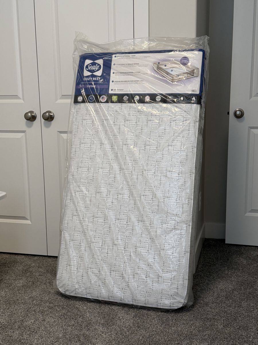 Sealy Cozy Rest 2-Stage Infant/Toddler Waterproof Crib Mattress