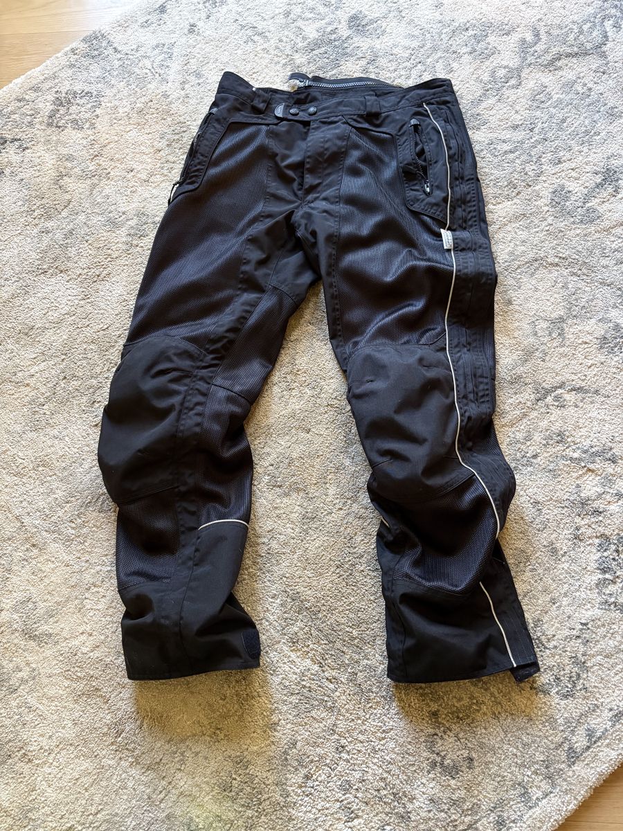 Padded Motorcycle Pants, with Rain Liners.  Size Large.