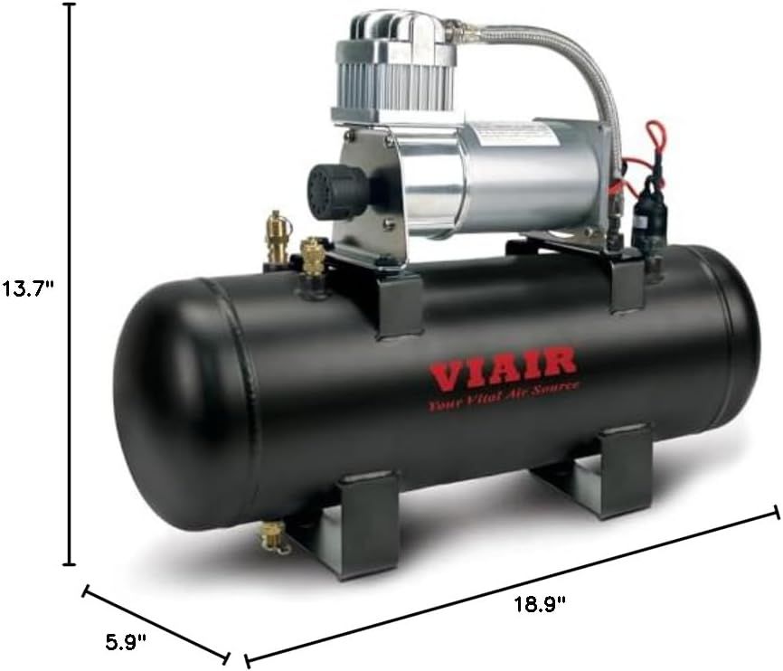 VIAIR 150 PSI High-Flow Air Source Kit | Portable On Board Air Compressor with 2 Gallon Tank