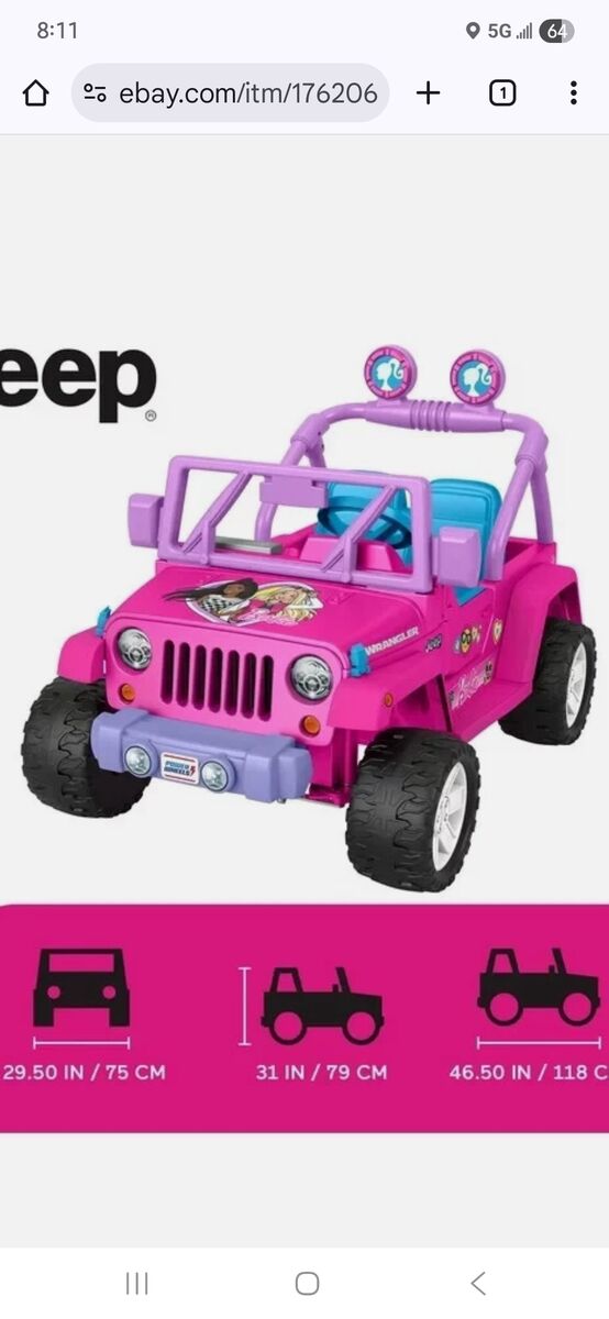 Barbie jeep wrangler power wheel BRAND NEW IN THE BOX