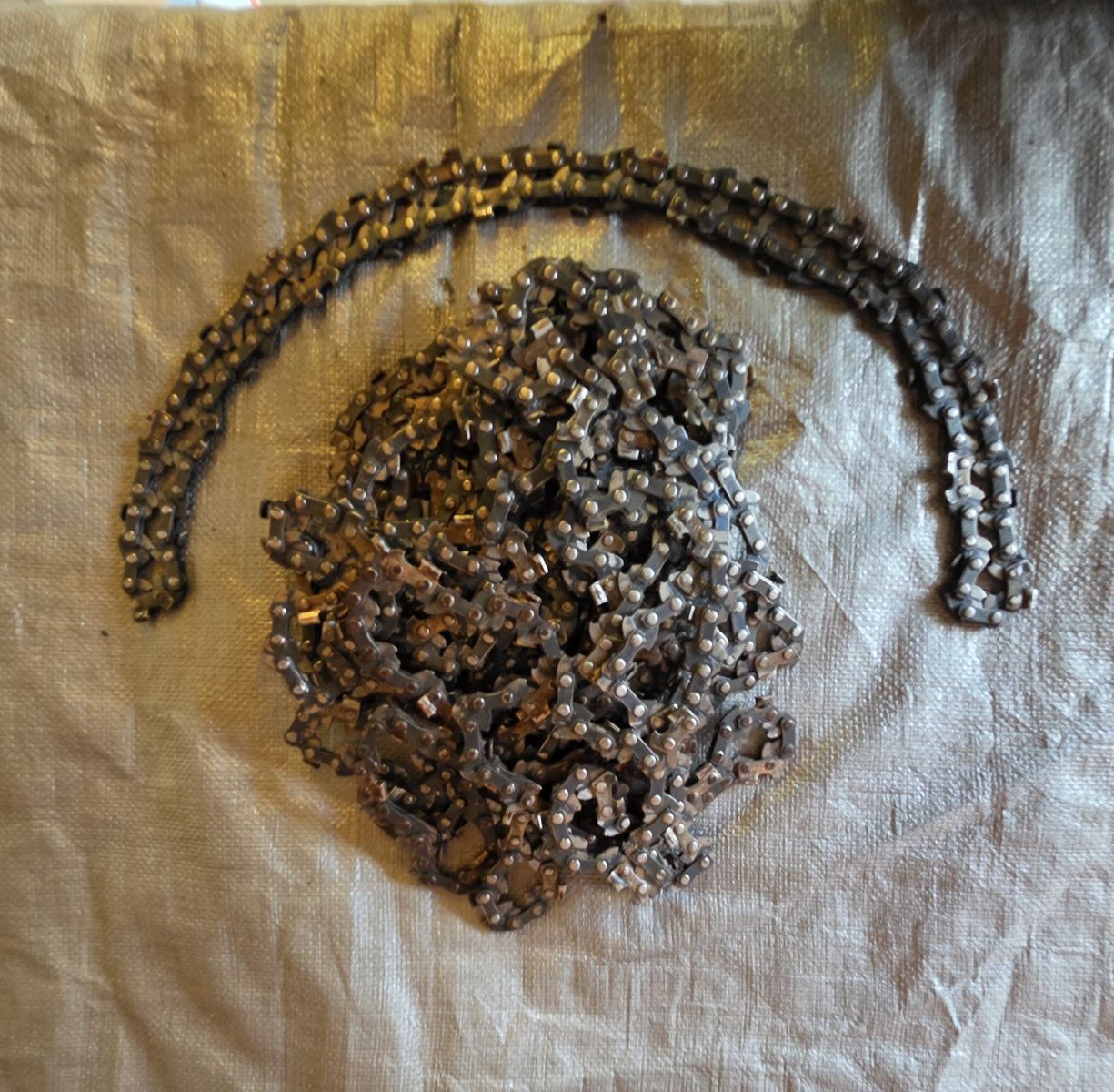 Bulk Chainsaw Chains - Assorted Lengths & Tooth Counts (70L/35T to 40L/20T) - Used Condition