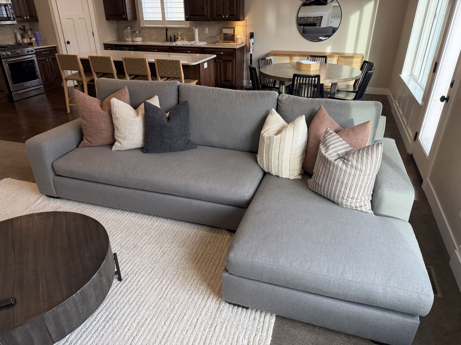 Pottery Barn Gray Sectional Sofa