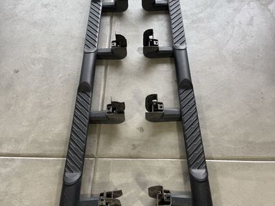 OEM GM Black Running Boards 2019 - 2026 Silverado and Sierra Crew Cab