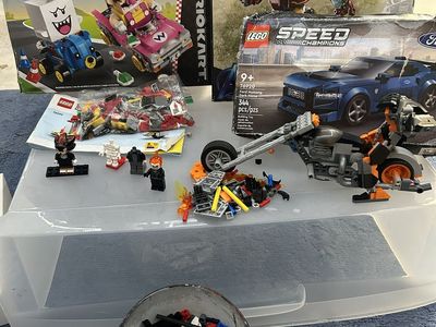 LEGO Lot – Mario, Marvel, Ford Mustang, Sonic, Ghost Rider & Loose Pieces