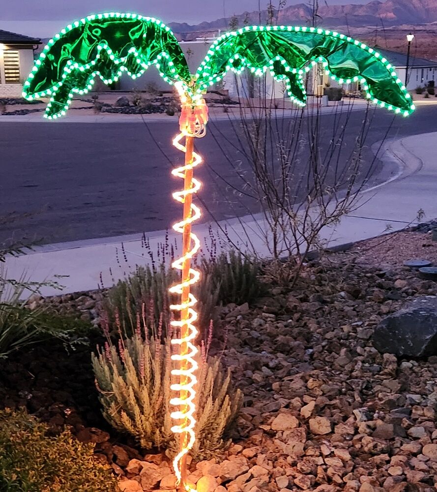 Four LED Lighted Palms 6' x 5 1/2'